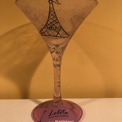 LOT 93B: Martini Glass Collection feat. Lolita Martini Glasses - The Parisian, Red Rose-tini, Glamour-tini, Pretty, Flirtini, The...