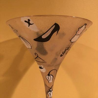 LOT 93B: Martini Glass Collection feat. Lolita Martini Glasses - The Parisian, Red Rose-tini, Glamour-tini, Pretty, Flirtini, The...