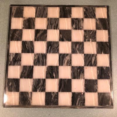 LOT 94B: Marble Chess Board w/ Intricately Carved Set of Chess Pieces & More
