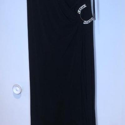 LOT 110B: Black Formal Dresses - Size 12 Onyx Nite, Size 11 Blondie Nites by Linda Bernell, Size Large Caren Desiree & Size 12 Jones New...