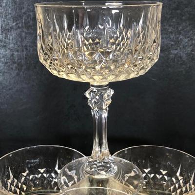 LOT 219K: Cut Crystal Collection - Stemmed Glasses, Cruets & Divided Dish