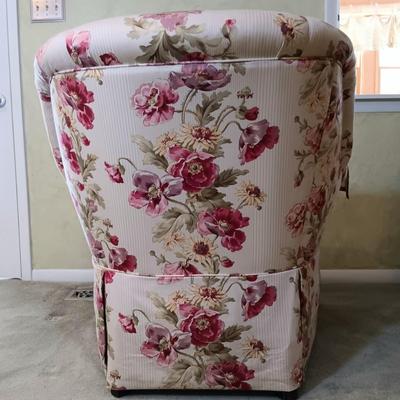 LOT 237F: Highland House Floral Print Chair with Ottoman
