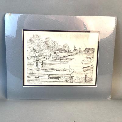 1318 Vintage St. Michaels Harbor & Museum Print