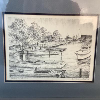 1318 Vintage St. Michaels Harbor & Museum Print