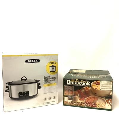 1323 New in Box Bella Slow Cooker and Harvest Maid Dehydrator