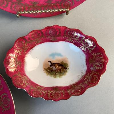 1077 Set of Austrian Game Bird Plates Imperial Ophelia