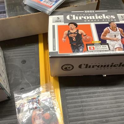 New in box baseball cards & basketball cards, sleeves