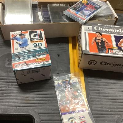 New in box baseball cards & basketball cards, sleeves