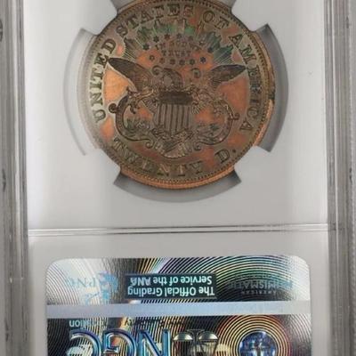 1875 $20 Liberty Double Eagle Proof Pattern Coin J-1448 NGC PF-61 WW Not Gold