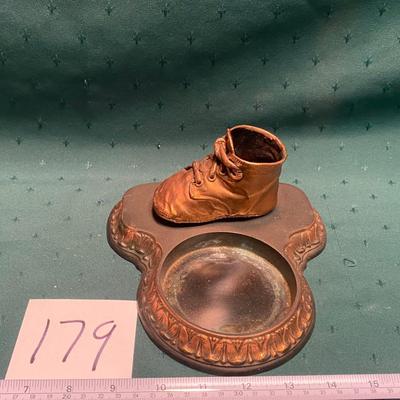 Vintage Copper Baby Shoe