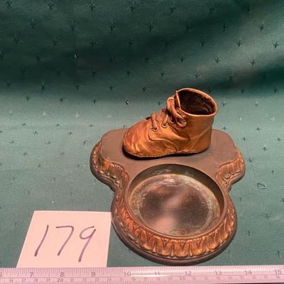 Vintage Copper Baby Shoe