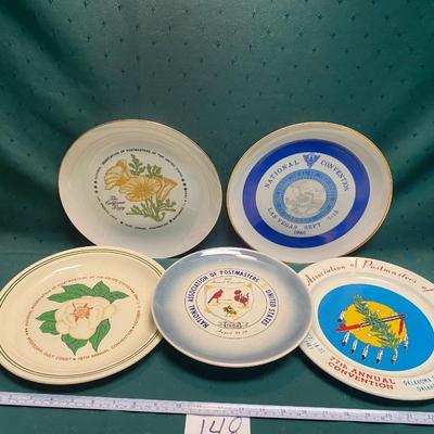 Vintage Postmaster Collector Plates