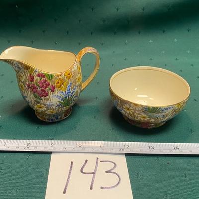 Vintage Royal Winston Marguarite Cream and Sugar