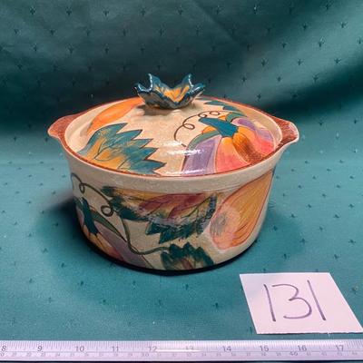 Hand Painted Bowl and Lid