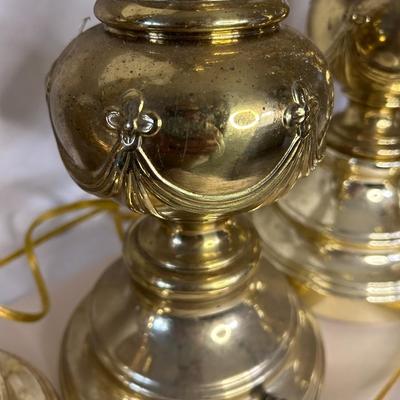 Lot of 6 Vintage Mid-Century c. 1960s Keeder Brass Stiffel Table Lamps
