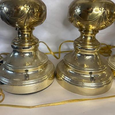 Lot of 6 Vintage Mid-Century c. 1960s Keeder Brass Stiffel Table Lamps