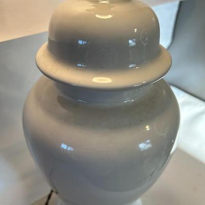 Vintage White Ceramic Porcelain Ginger Jar Lamp by Leviton