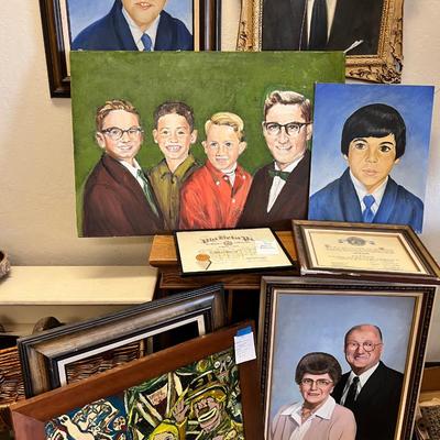 Donald Seeley Clown oil painting Collection of family oil paintings,