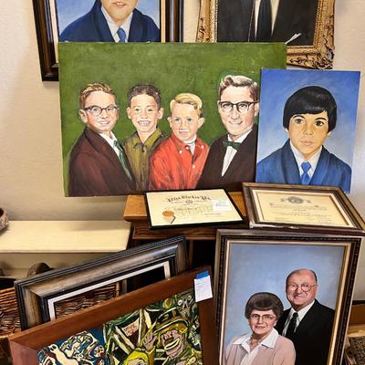 Collection of family oil paintings, Donald Seeley