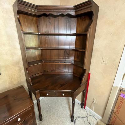 Ethan Allen Walnut corner unit