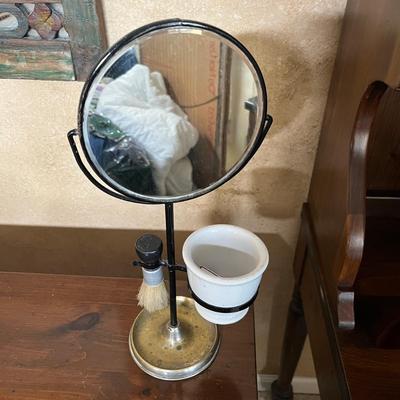 Antique shaving mirror & stand