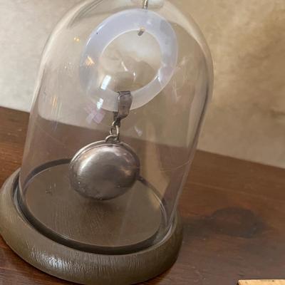 Antique Sterling Silver baby rattle in case