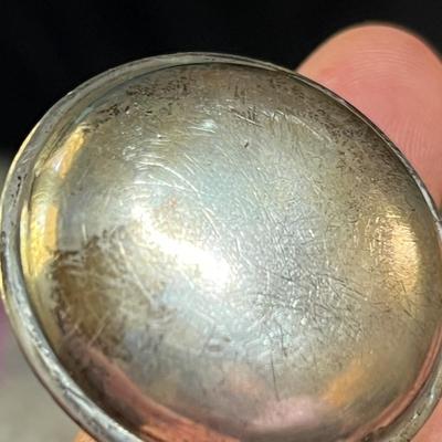 Antique Sterling Silver baby rattle in case
