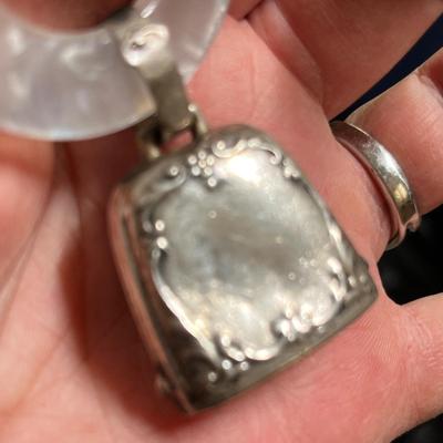 Antique sterling baby rattle