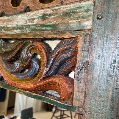 Wood framed mirror