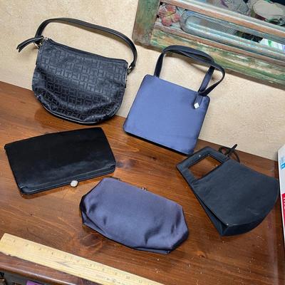 5 black evening purses