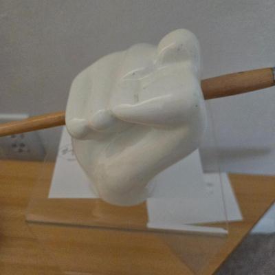Ceramic Hand holding paint brush