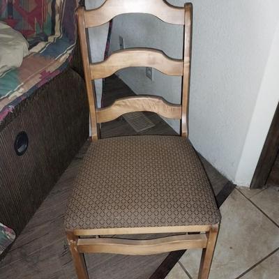 TWO VINTAGE FOLDING CHAIRS AND OTHERS