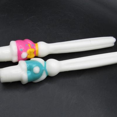 Retro Pair of Wax Easter Holiday Bunny Rabbit Candles