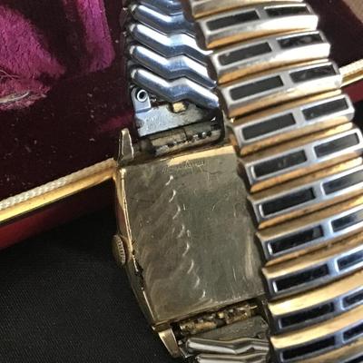Vintage Elgin De Luxe 10k gold filled watch 12 K gold filled watch band
