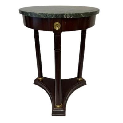Bombay Company Mahogany and Marble End Table