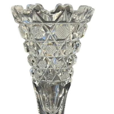 Vintage American Brilliant Glass Bud Vase