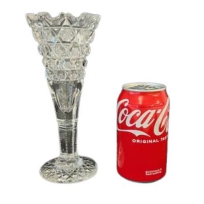 Vintage American Brilliant Glass Bud Vase