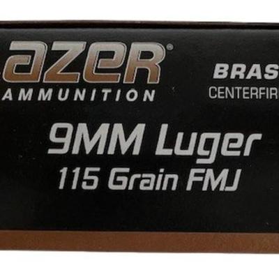 Blazer 9mm Luger Ammunition (NO SHIPPING)