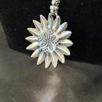 LUCKY BRAND Turquoise Flower Pendant Necklace