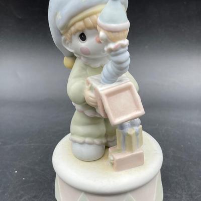 Precious Moments Music Box Musical Figurine 15504 "GOD SENT YOU JUST IN TIME"