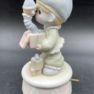 Precious Moments Music Box Musical Figurine 15504 "GOD SENT YOU JUST IN TIME"