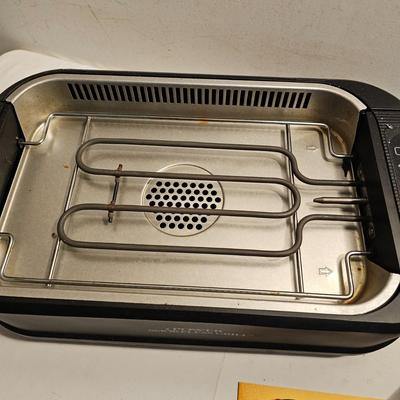 Three Burner Buffet Server w/Pots (NIB) + Electric Smokeless Grill (G-JS)