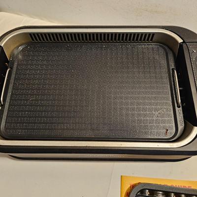 Three Burner Buffet Server w/Pots (NIB) + Electric Smokeless Grill (G-JS)