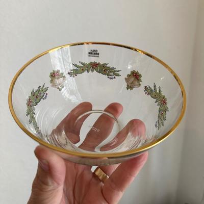 Spode Christmas tree garland, salad bowl set of four NIB