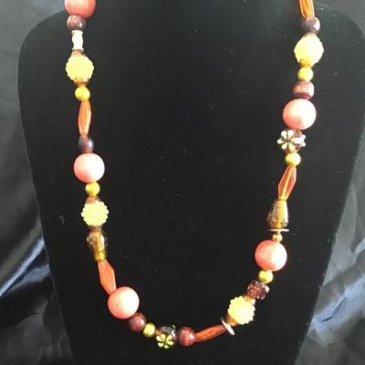 Fun glass beaded necklace