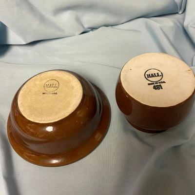 Hall Hunter Brown Ceramic Dinnerware Lot