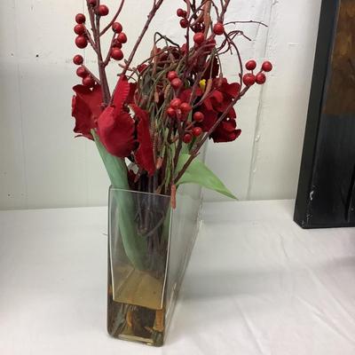337 Glass Silk Flower Arrangement