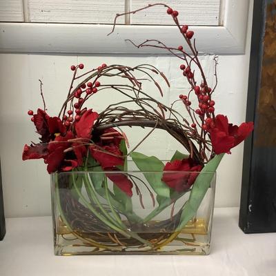 337 Glass Silk Flower Arrangement