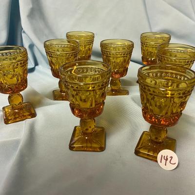 Vintage Colony Park and Morgantown SenecaAmber Glassware