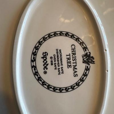 Spode Christmas tree oval serving bowl